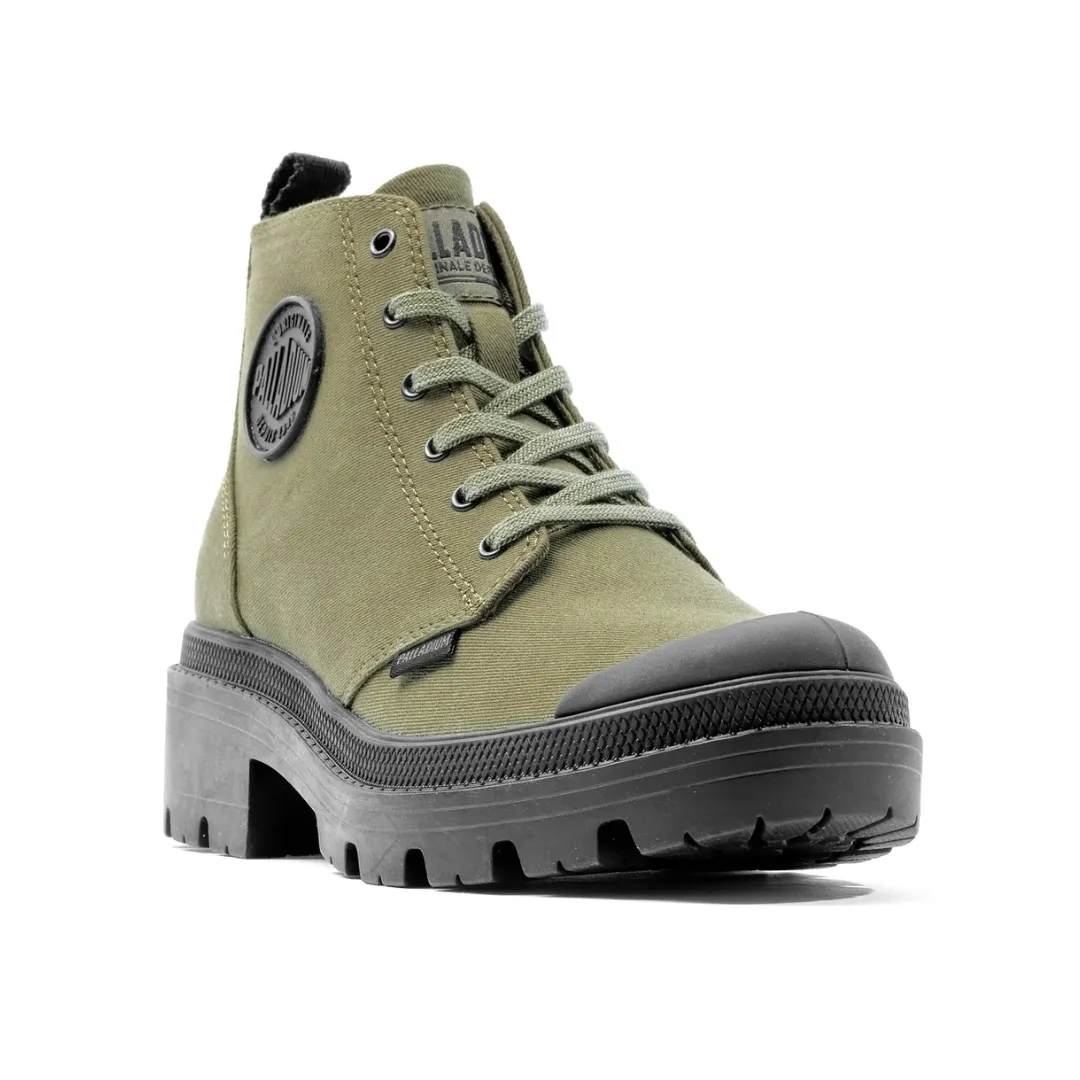 Pallabase Twill Boot in Olive from Palladium Comfort Lining Nature Lover