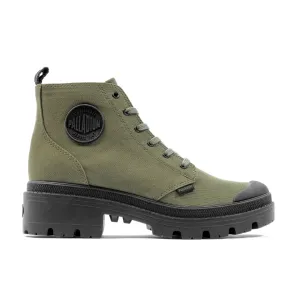 Pallabase Twill Boot in Olive from Palladium Padded Interior Weekend Camping