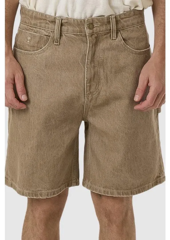 Clean Fabric Static Free Finish Slacker Denim Short Breen Stonewash