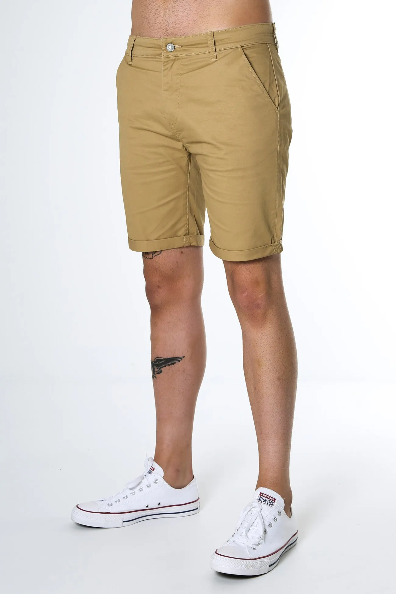 Chino Short Light Camel Clean Fabric