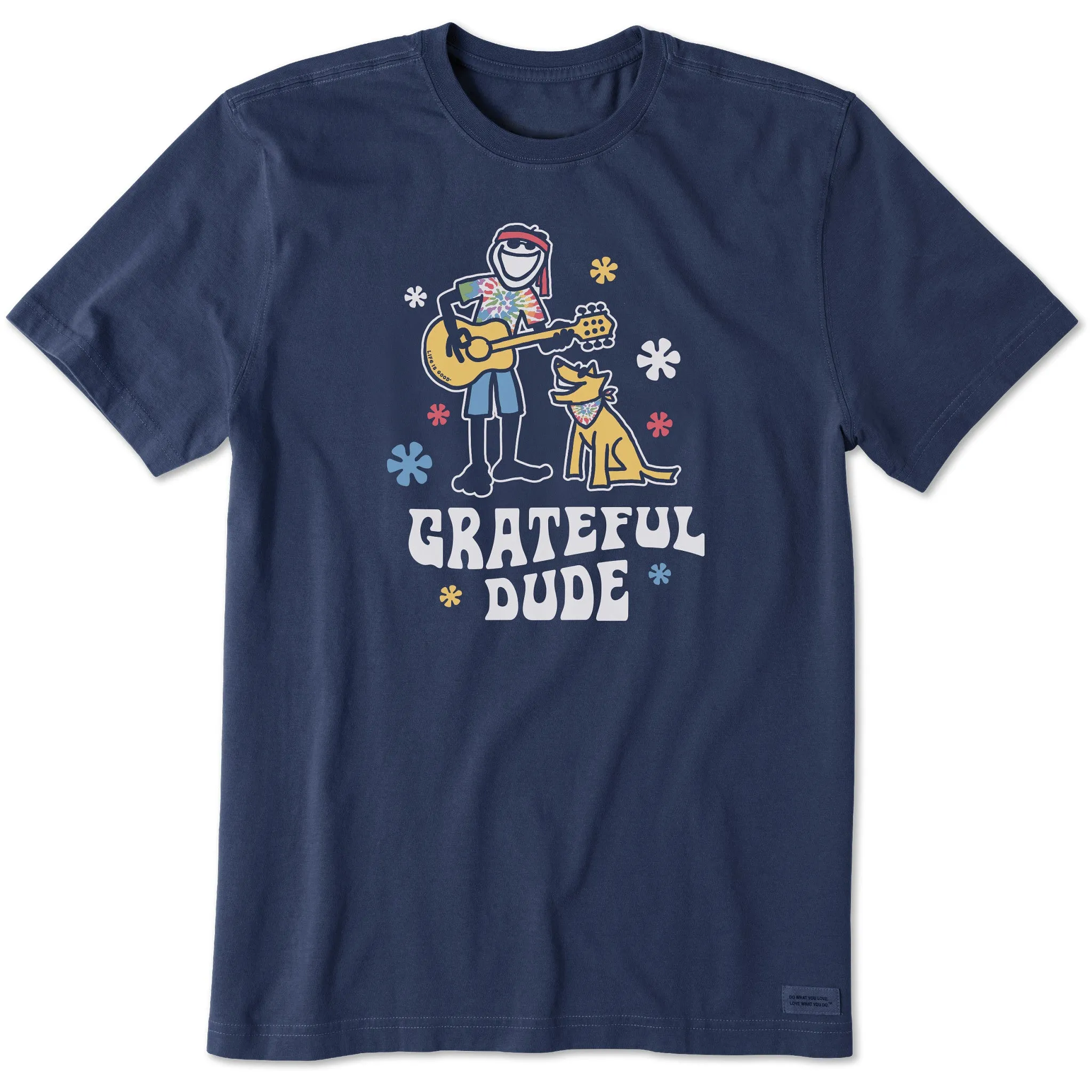 Men's Jake and Rocket Grateful Dude Short Sleeve Tee Chic Comfort