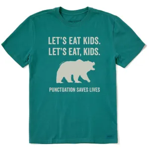 Men's Let's Eat, Kids Short Sleeve Crusher Tee Fun and Comfortable