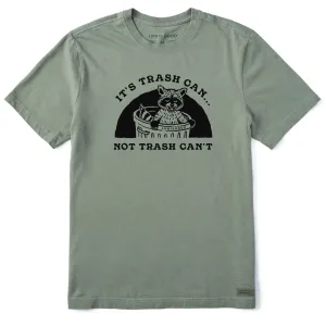 Men's IT's Trash Can Not Trash Can't Short Sleeve Tee Curved Hem Comfy Essentials Wear