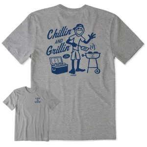 Travel Friendly Men's Jake Chillin and Grillin Short Sleeve Tee