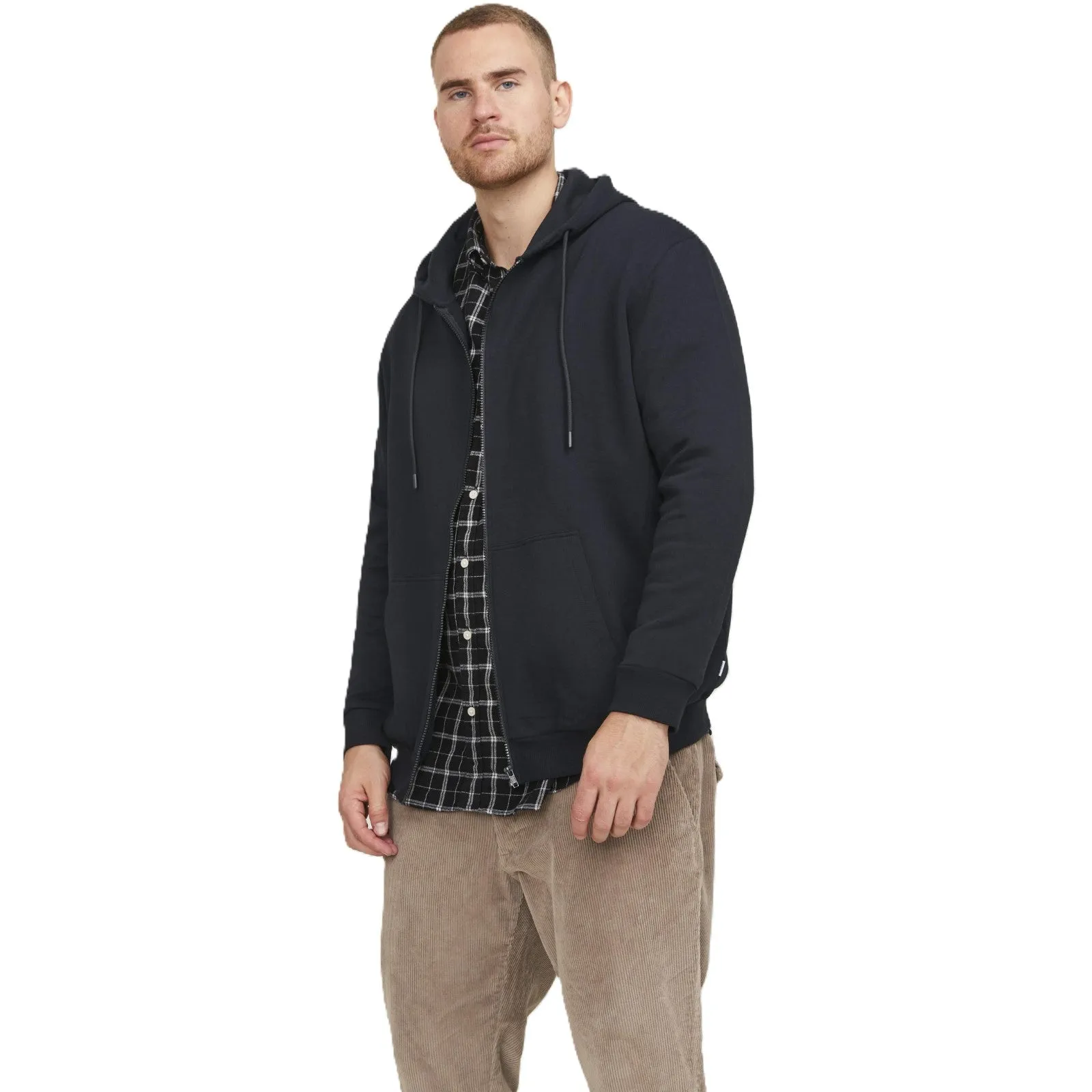 Jack & Jones Mens Bradley Sweat Zip  Big & Tall Hoodie product sustainable future product photography