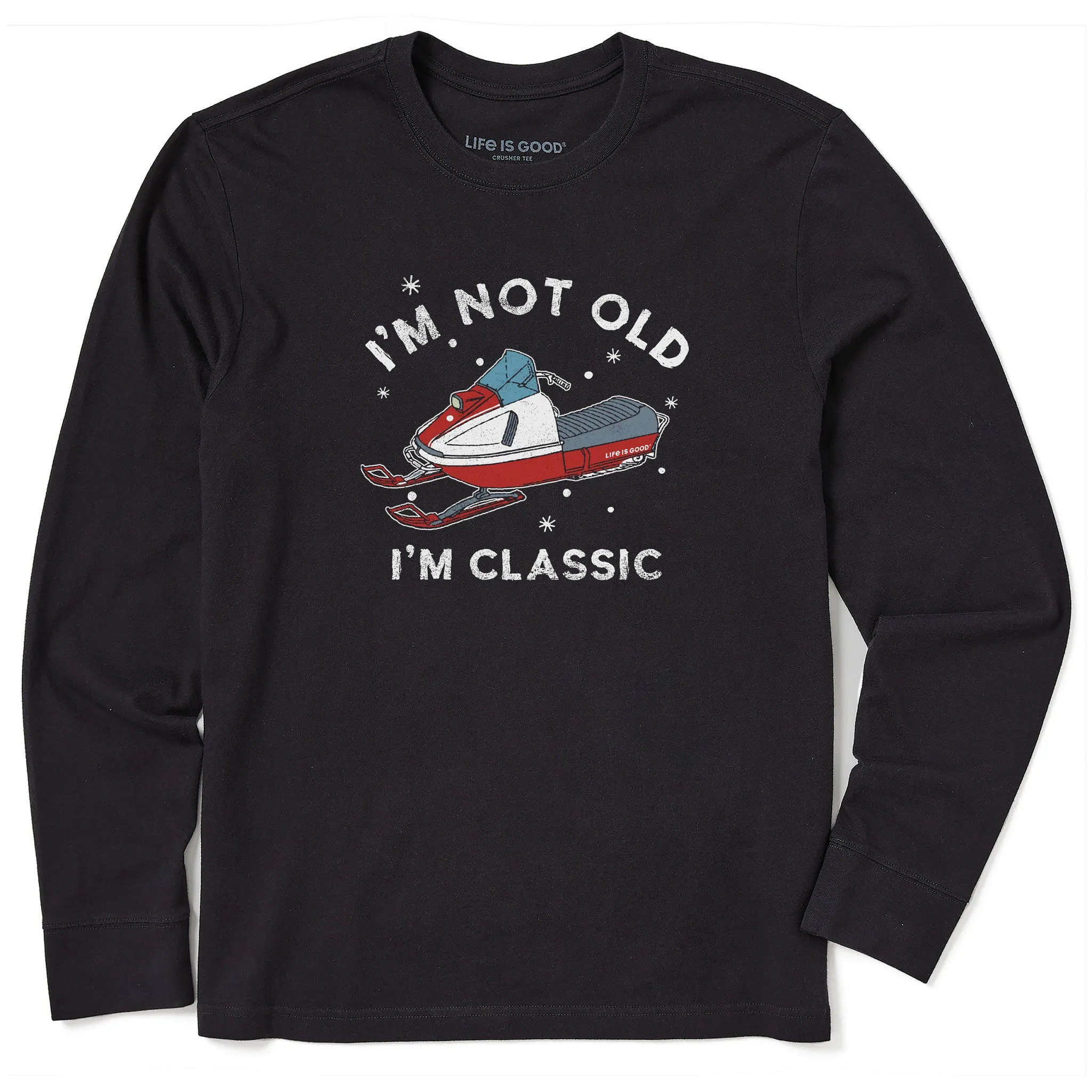 Breathable Comfort Design Men's I'm Classic Snowmobile Long Sleeve Crusher Tee