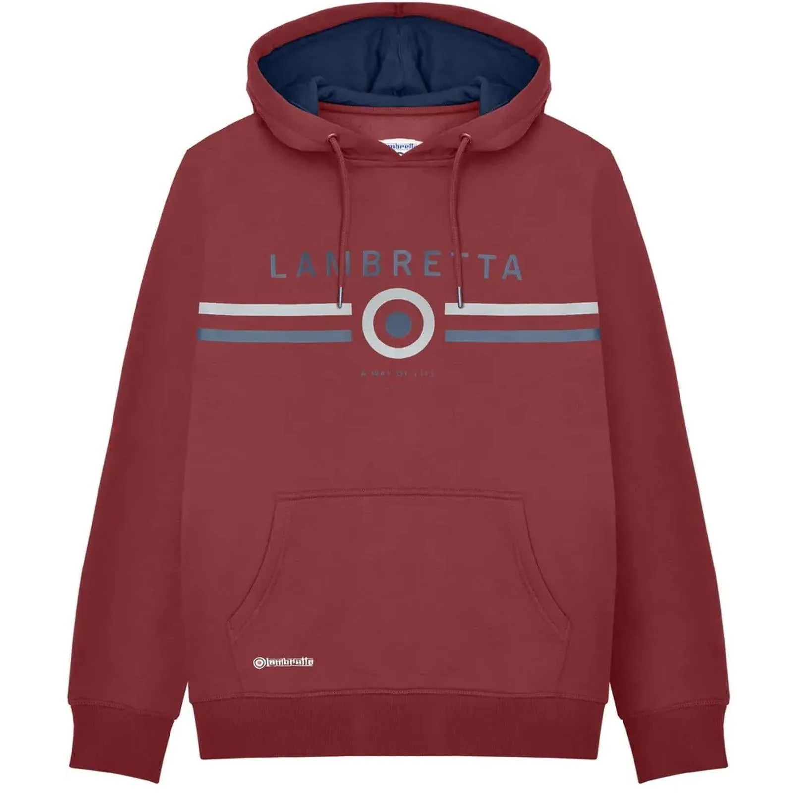 hypoallergenic Active Wear Lambretta Mens Contrast Target Hoodie