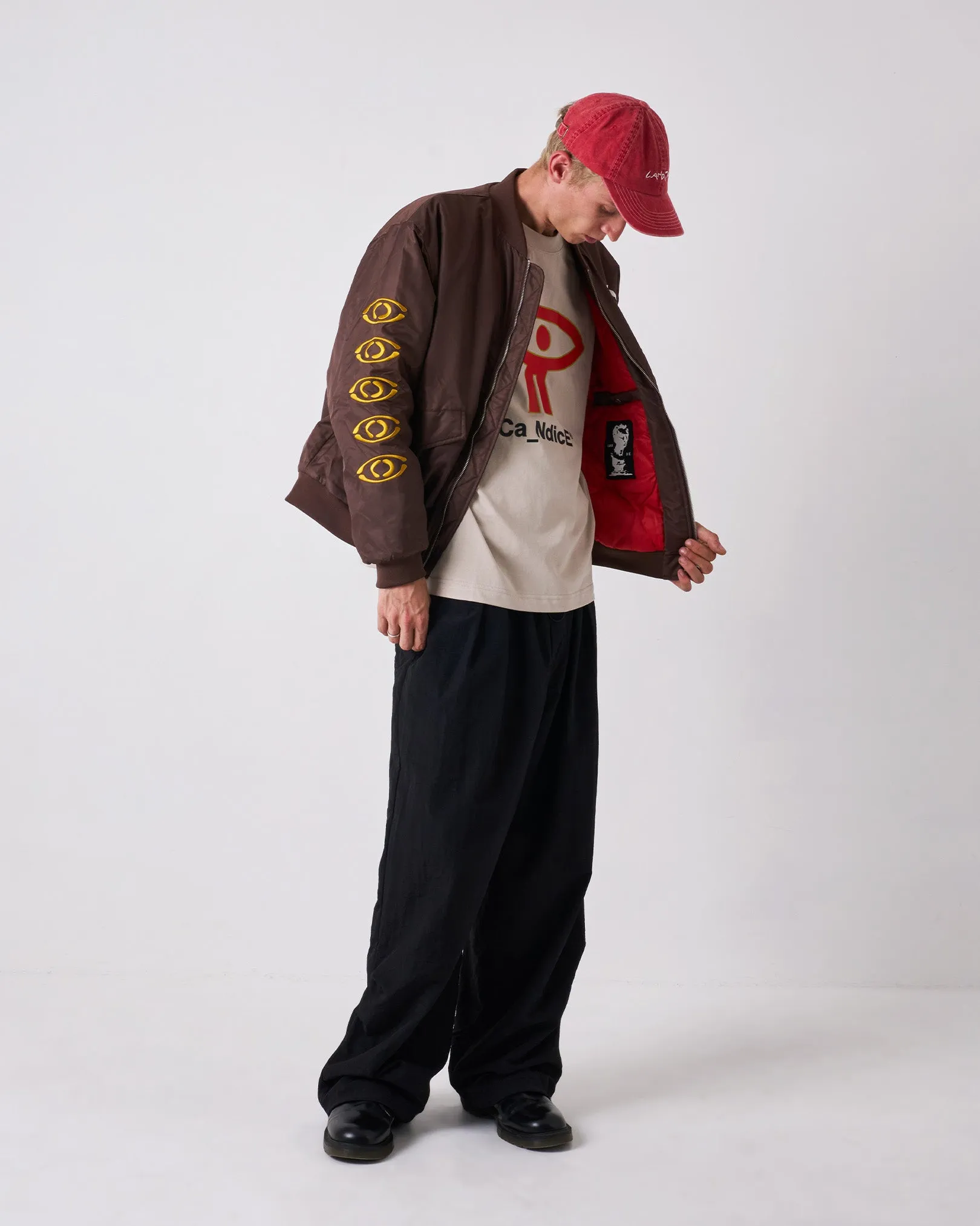 Taped Neckline Digital Age Bomber Jacket