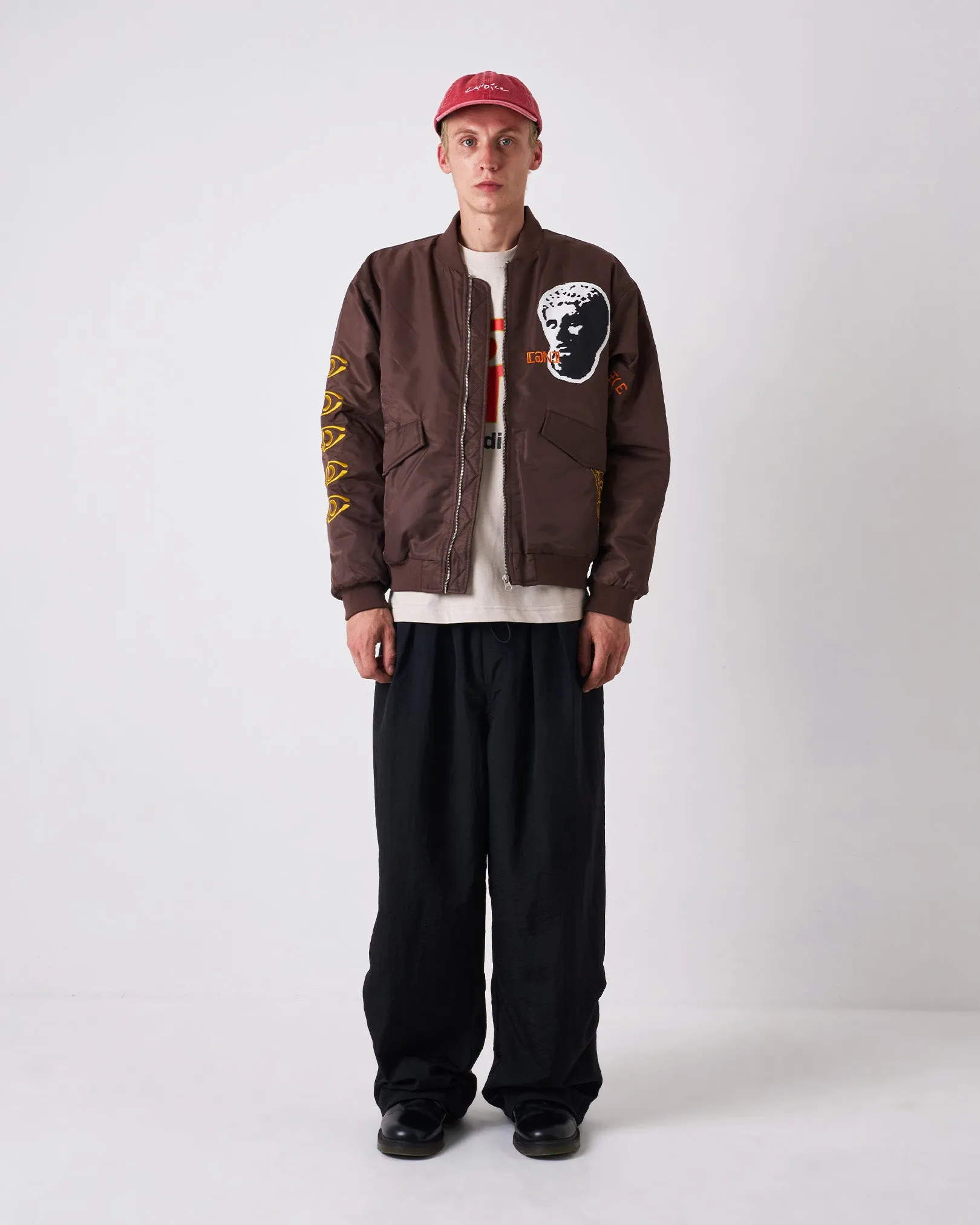 Monochrome Look Quick Release Buckle Mechanism Digital Age Bomber Jacket