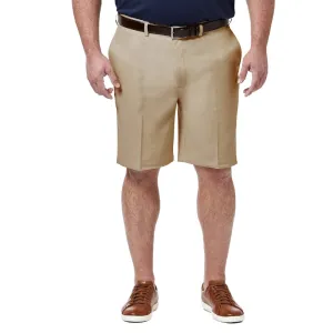 Men's Regular Fit Flat Front Short,Khaki laid-back style