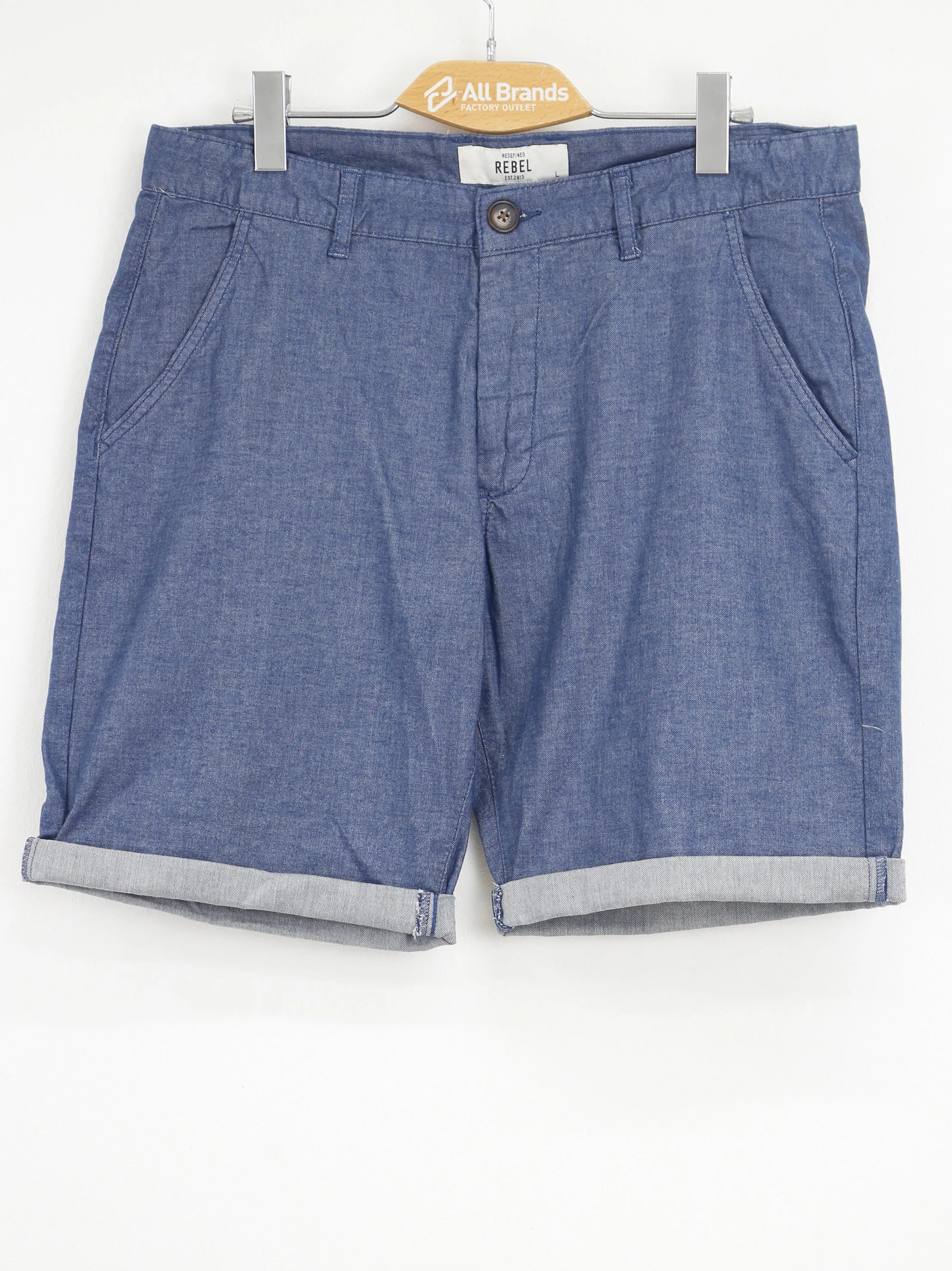 Men's Denim Short,Blue Comfort Waist