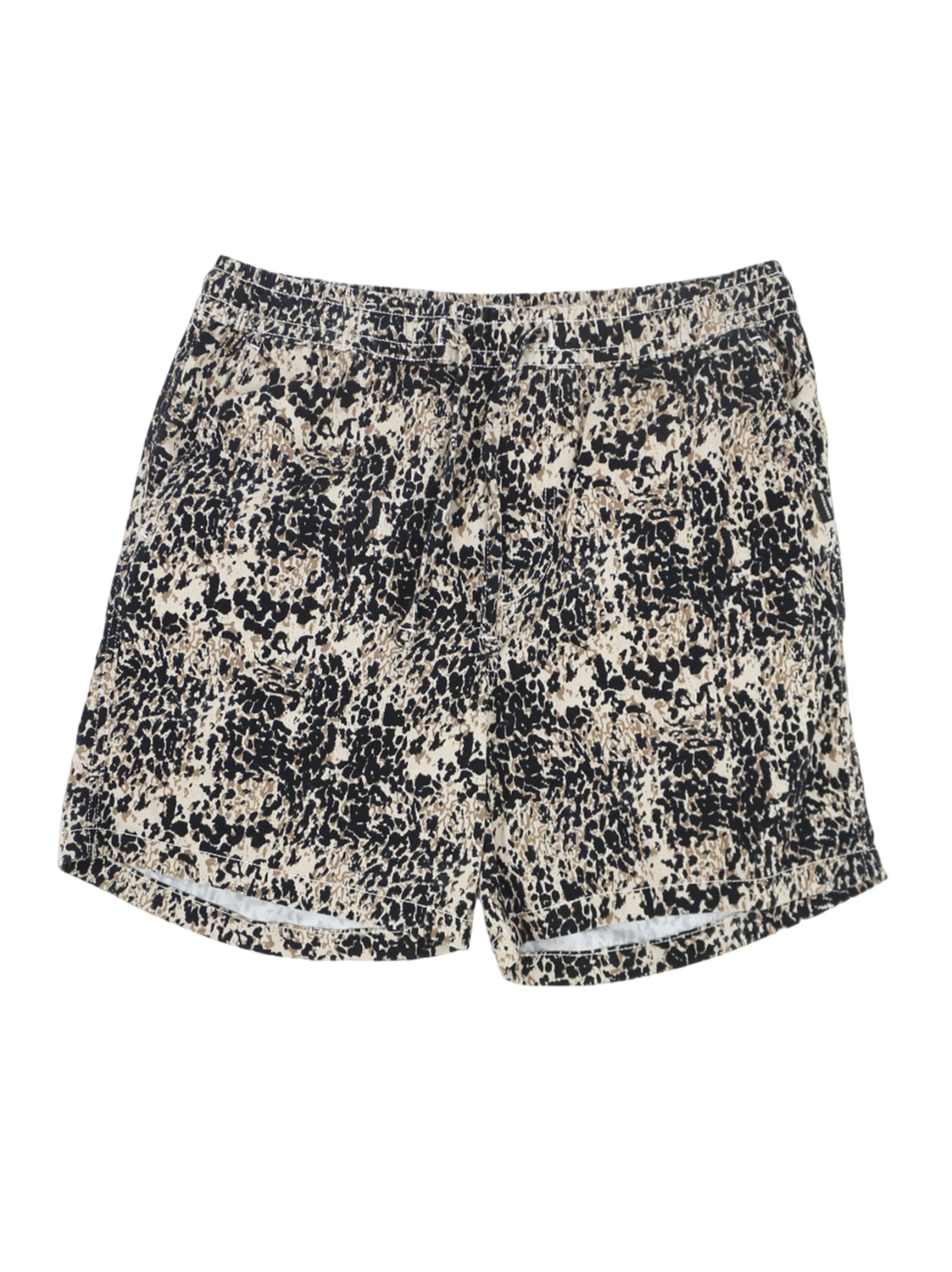 yoga clothing Men's Printed Short,Black/Beige