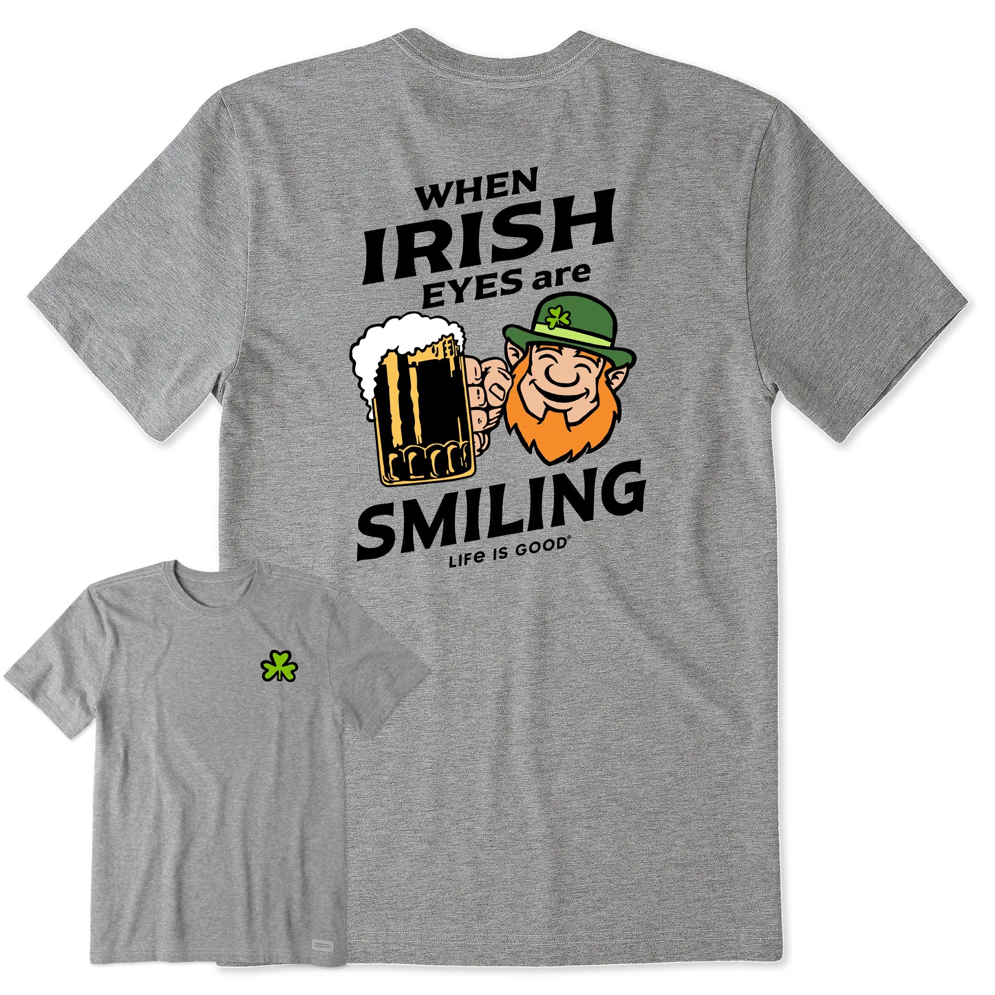 Men's Irish Eyes are Smiling Short Sleeve Crusher Tee Sleek Stretch Fit