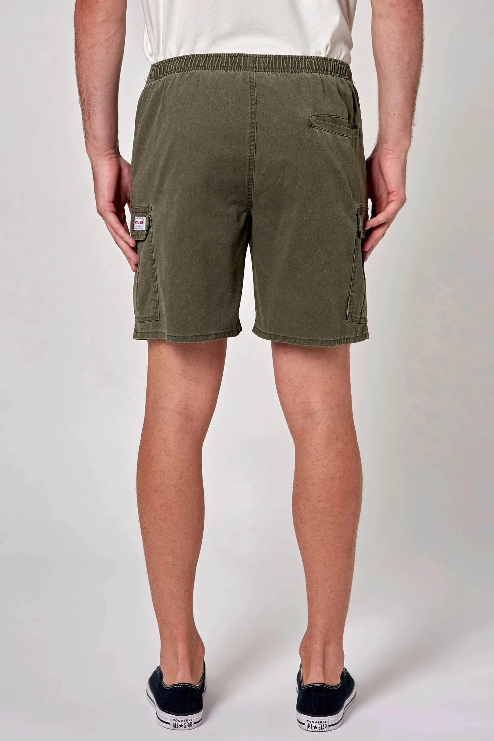 Tradie Cargo Short Faded Army Abrasion Defying Knee Patches