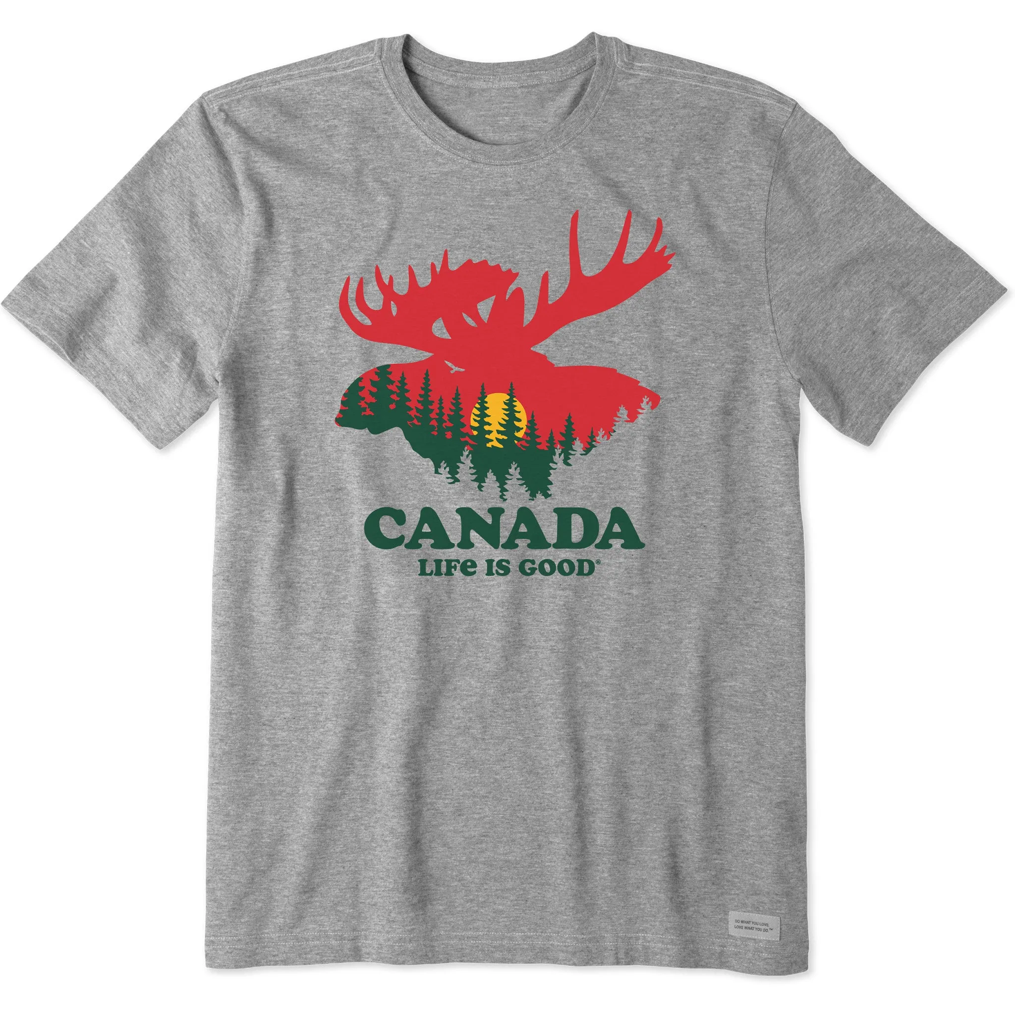 Cozy Stretch Men's Landscape Moose Canada Short Sleeve Crusher Tee