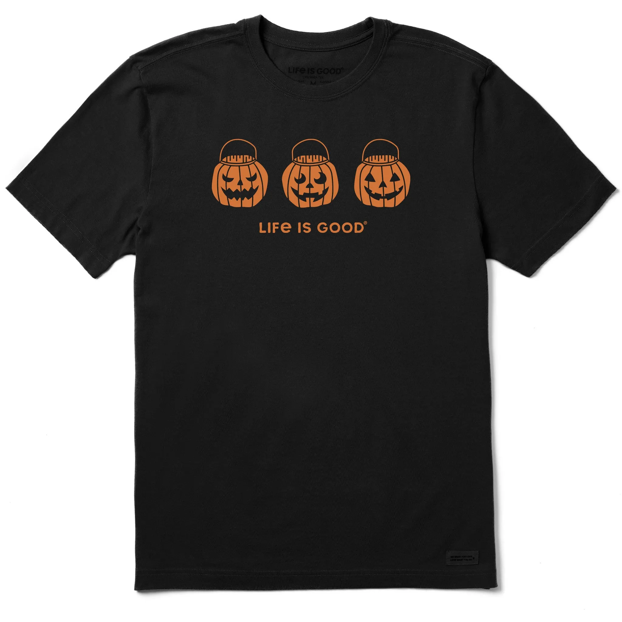 Cozy Layer Fit Soft Layering Men's Jack O Lantern Trio Short Sleeve Crusher Tee