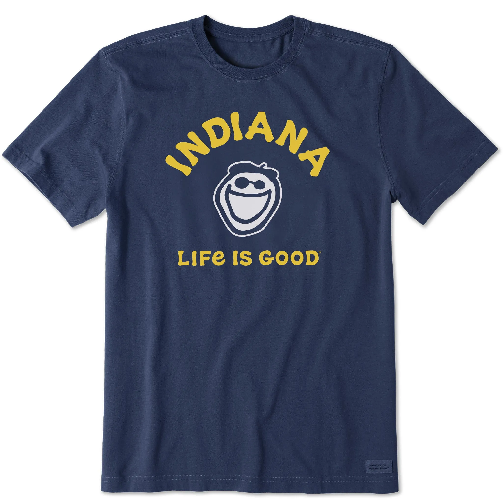 Men's Jake Indiana Short Sleeve Crusher Tee Chilly Comfort Wear AllDay Comfort