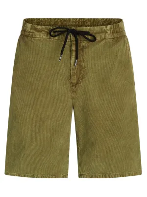 hypoallergenic Men's Ribbed Velvet Short,Olive Green