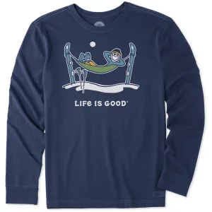 Men's Jake Ski Hammock Long Sleeve Crusher Tee EasyCare Fabric