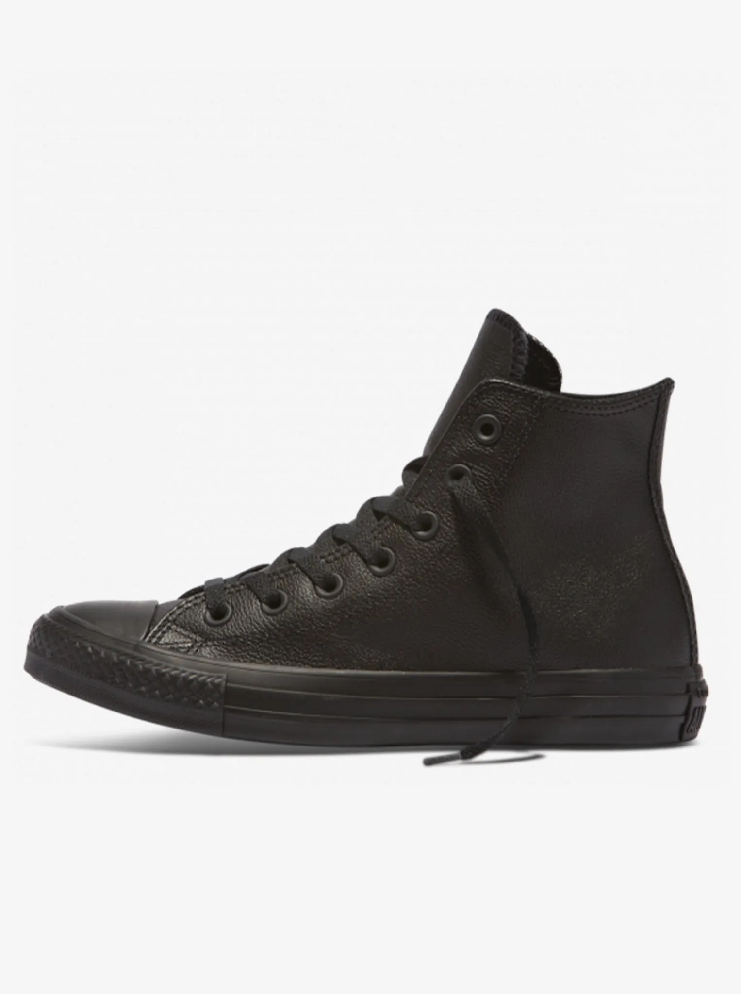All Star Leather High Black Mono Unisex Comfort Flex