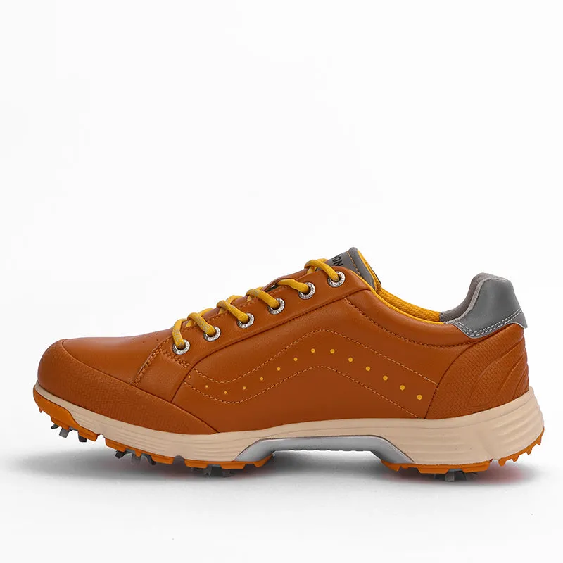 Dynamic Comfort Ask Echo G716 Men's Professional Spikes Golf Shoes / Brown