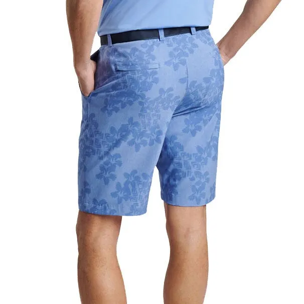 Chill Look Peter Millar Shackleford Abstract Floral Performance Hybrid Golf Shorts - Blue