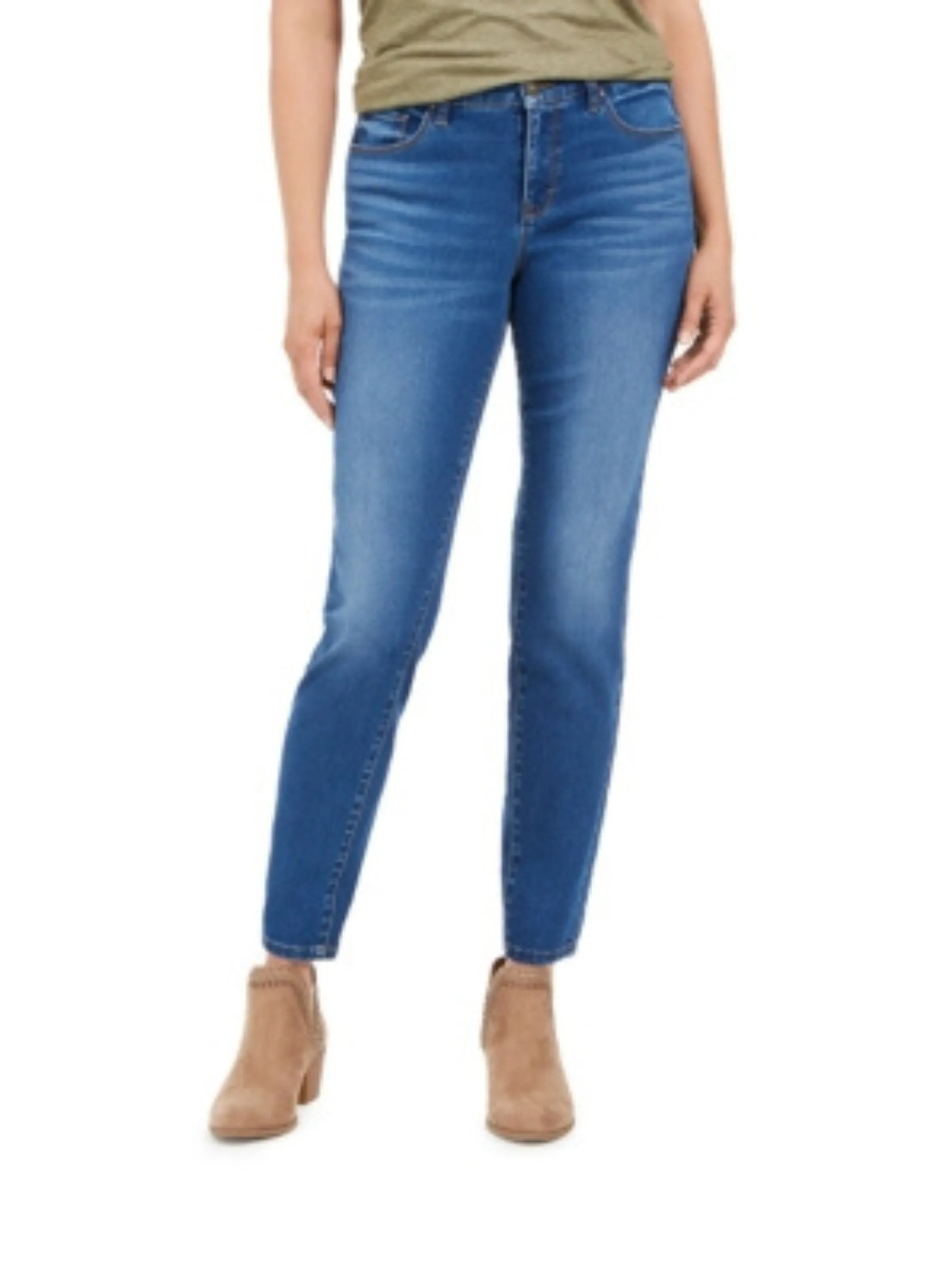 Women's Textured Curvy Fit Skinny Jeans,Blue Eco Friendly Lightweight Modern Non Restrictive Cut