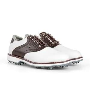 Agile Step Weather Proof Ask Echo G1 Men's Professional Spikes Golf Shoes / Brown