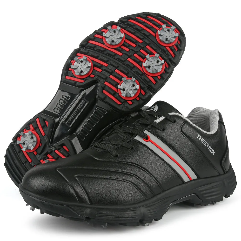 Ask Echo G517 Men's Professional Spikes Golf Shoes / Black Performance Design Stability control