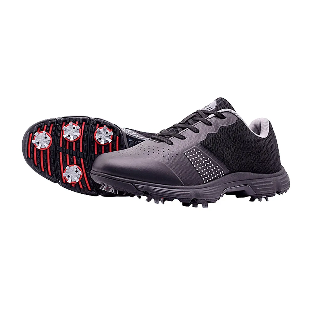 Flexibility Ready Ask Echo G615 Men's Professional Spikes Golf Shoes / Black