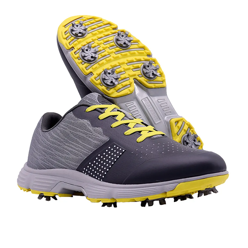 Ask Echo G615 Men's Professional Spikes Golf Shoes / Grey Comfort Wave