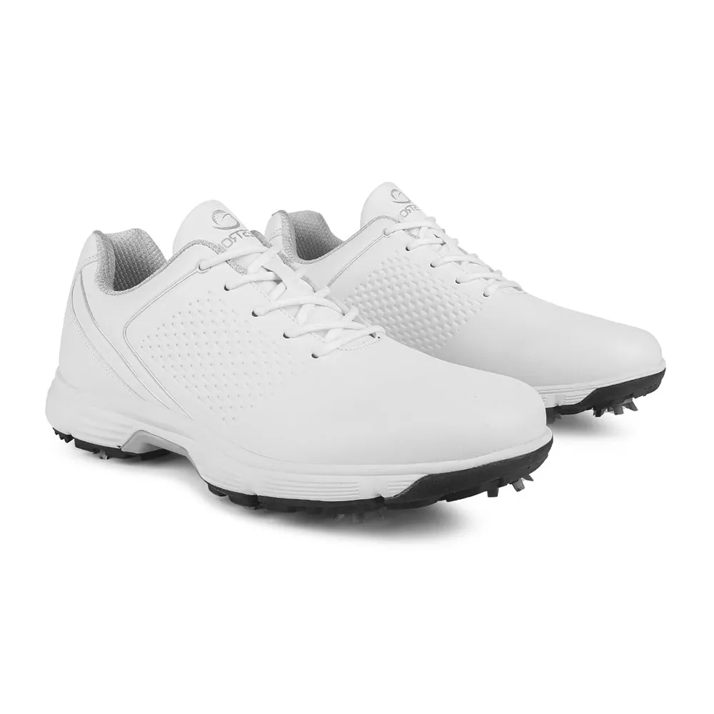 Stable arch Quick Reaction Ask Echo  G617 Men's Professional Spikes Golf Shoes / White