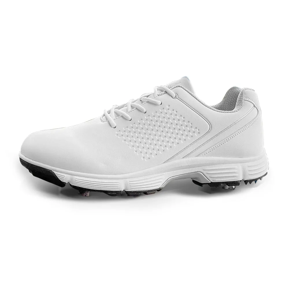 Adjustable Straps Comfort core Ask Echo  G617 Men's Professional Spikes Golf Shoes / White