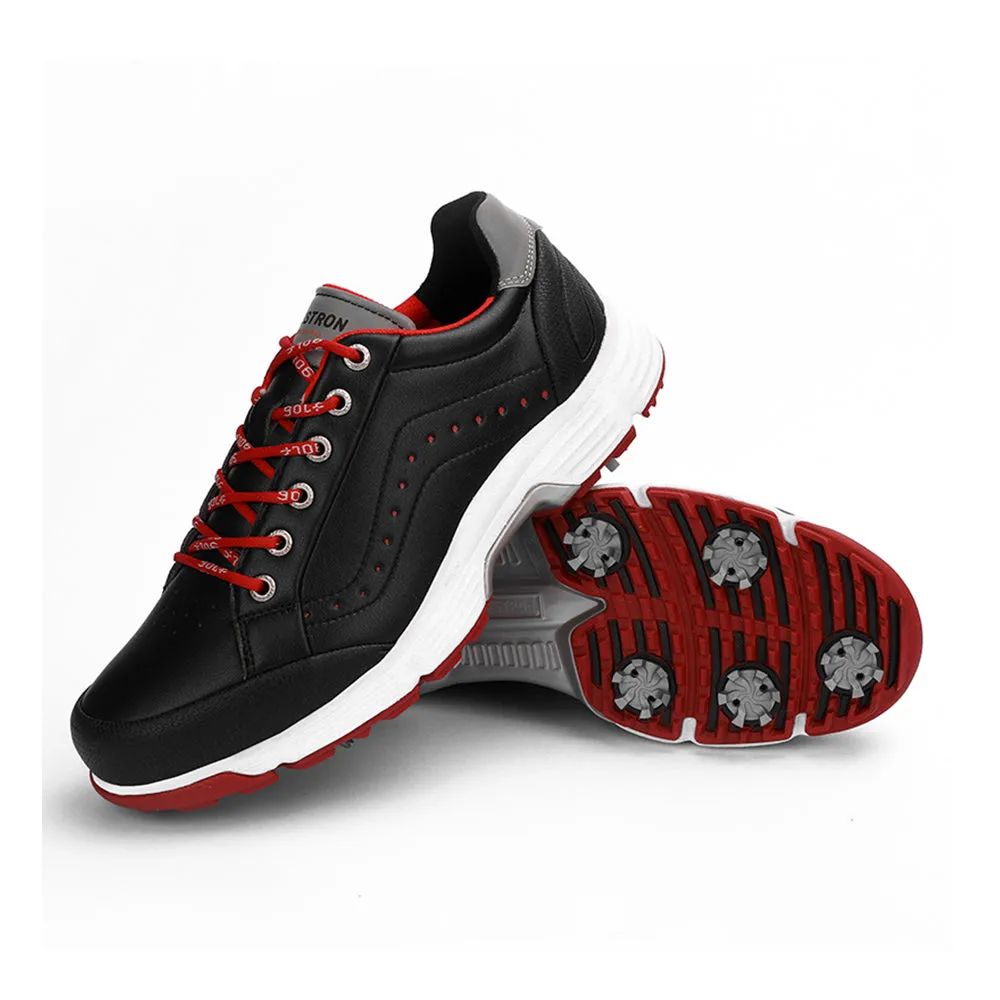 Quiet Motion Field Motion Ask Echo G716 Men's Professional Spikes Golf Shoes / Black