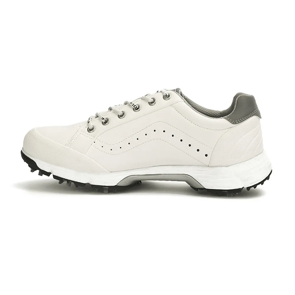 Multi Directional Flexibility Ask Echo G716 Men's Professional Spikes Golf Shoes / White