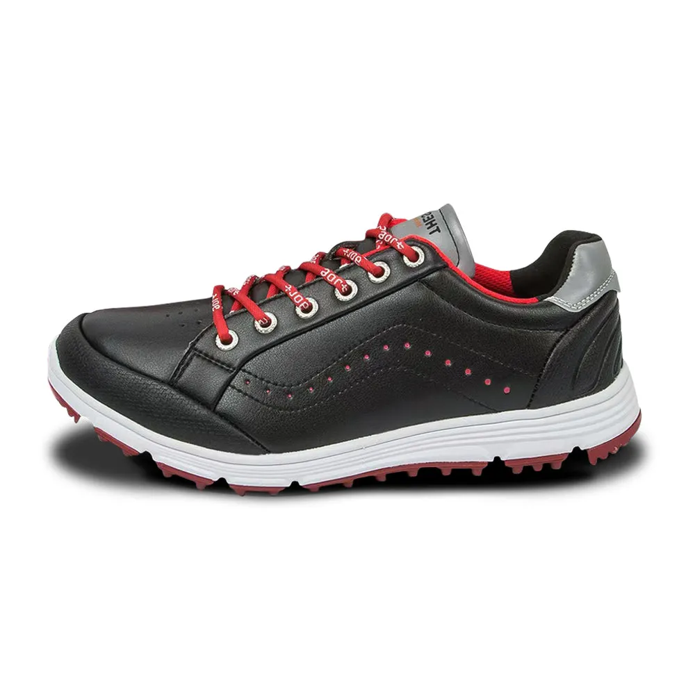 MoistureWicking Swing Stability Ask Echo G718 Men's Breathable Spikeless Golf Shoes / Black