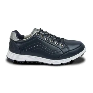 Traction pattern Course Coverage Ask Echo G718 Men's Breathable Spikeless Golf Shoes / Blue