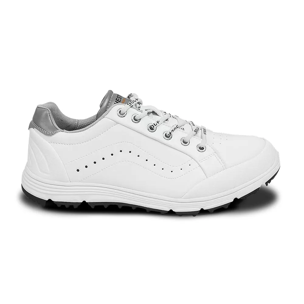 Comfort Soft Ask Echo G718 Men's Breathable Spikeless Golf Shoes / White