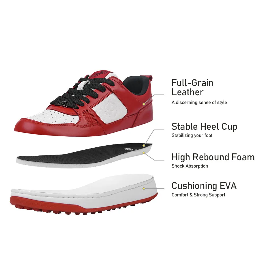 Ask Echo X Goating Player P101 Spikeless  Golf Shoes / Red PaddedCollar