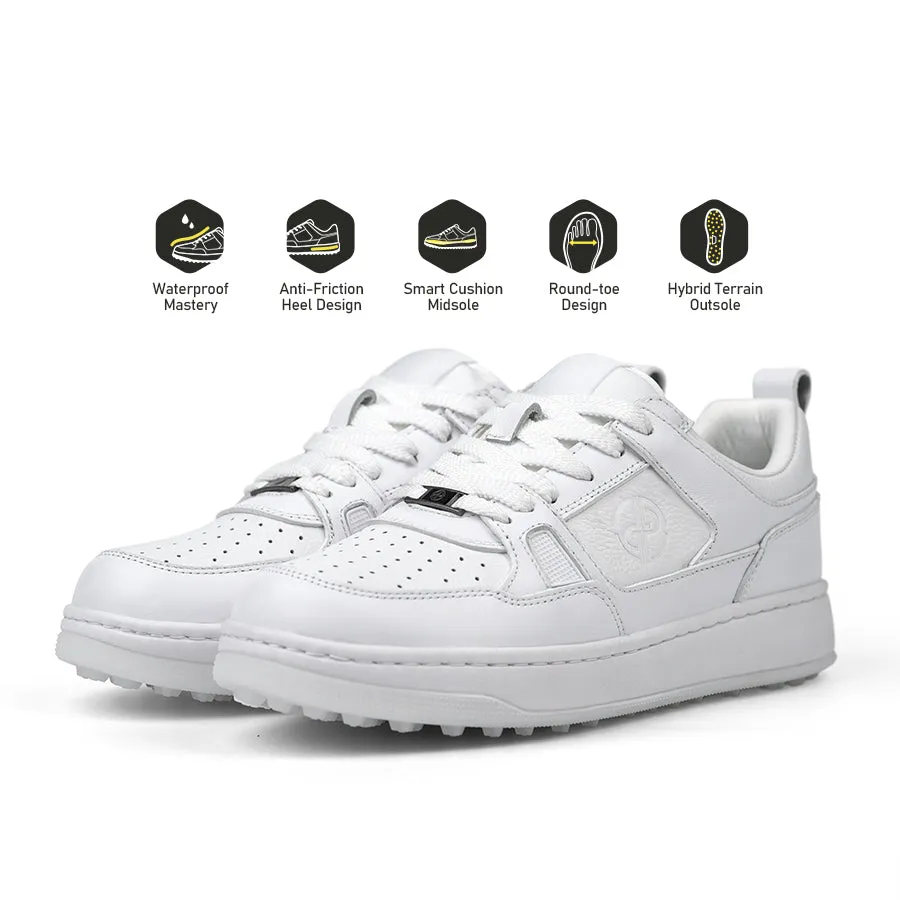 Flex Power Ask Echo X Goating Player P101 Spikeless Golf Shoes / White