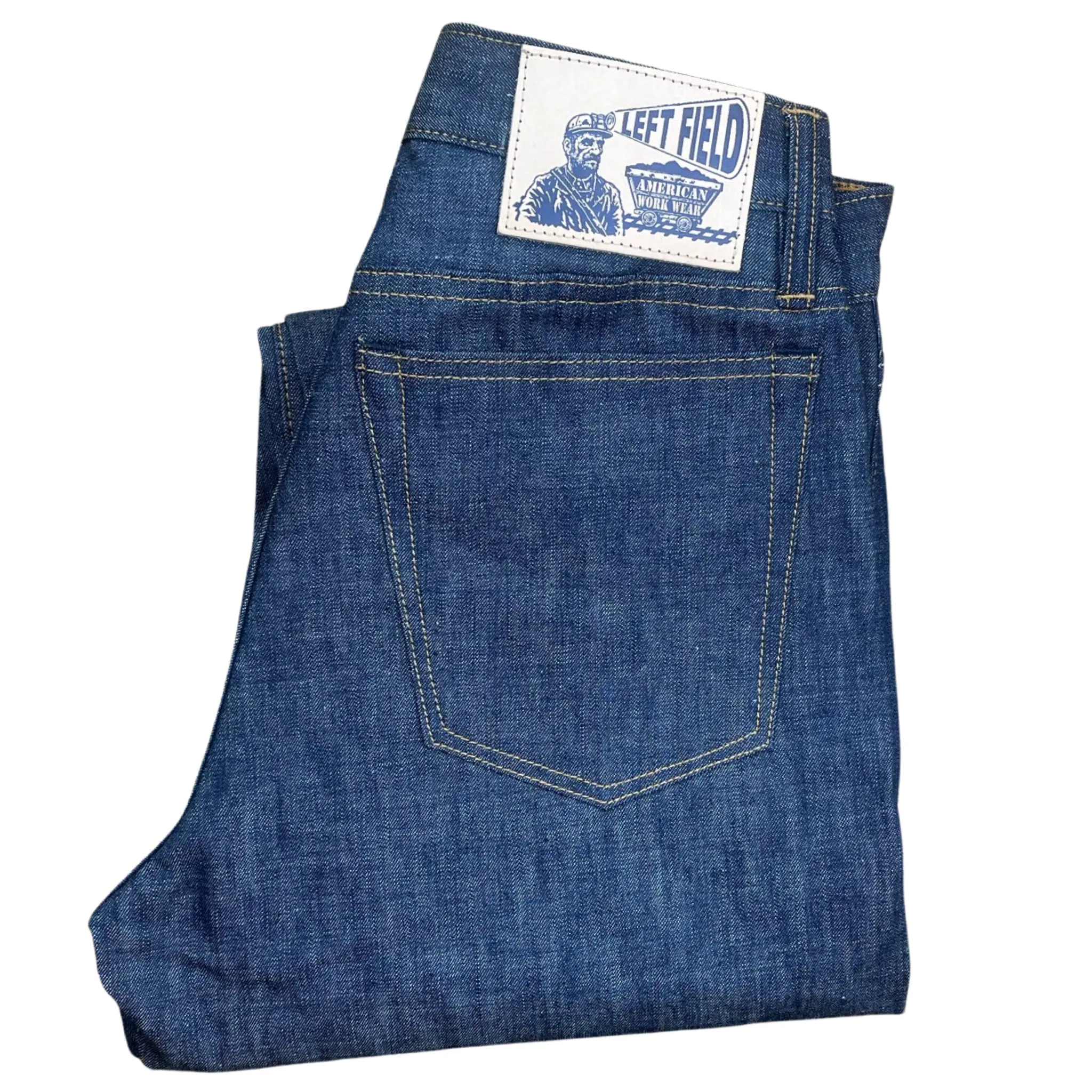 Button Fly Option Perfect Basic Atlas 11.5 oz Japanese "Jelt" denim