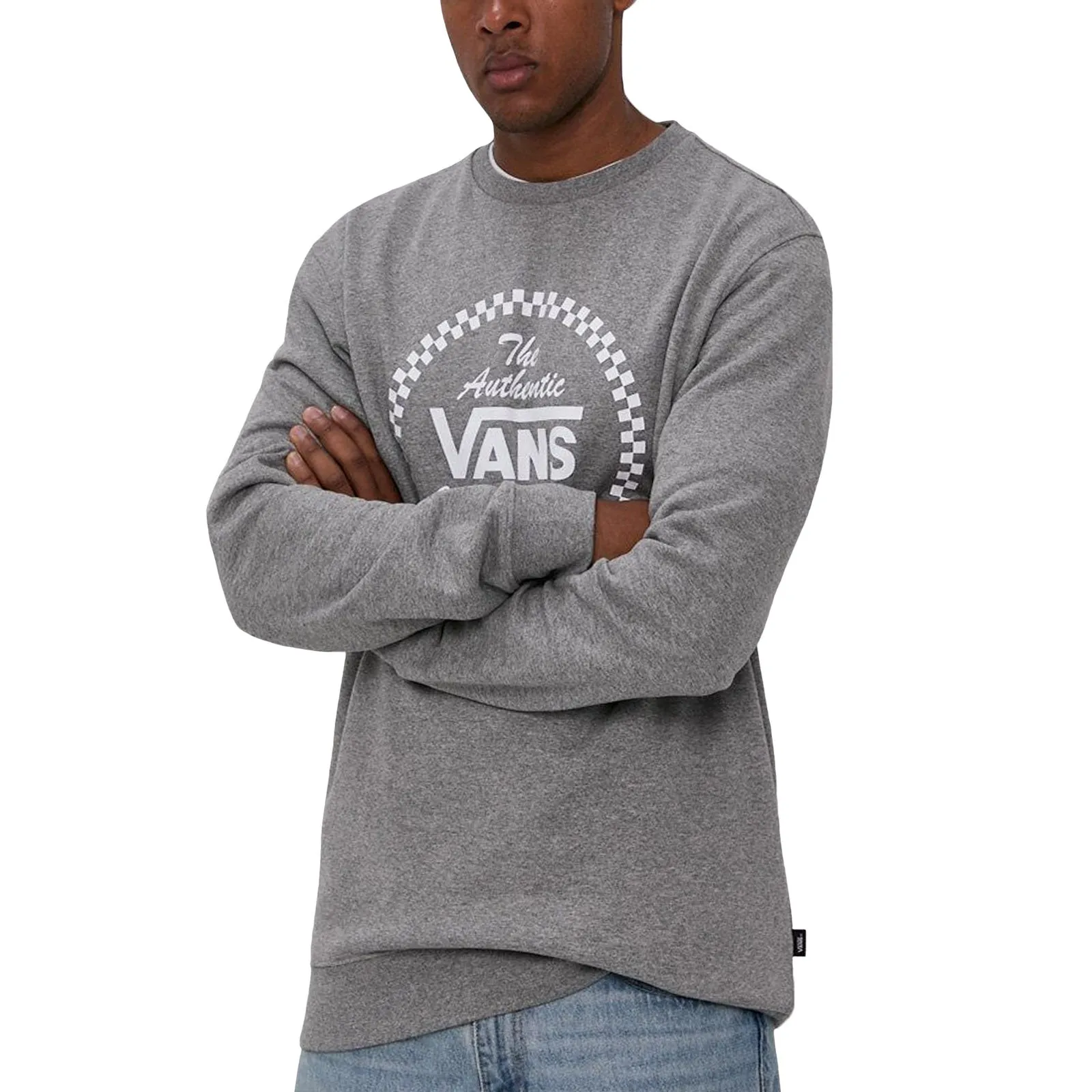 Timeless Minimal Vans Mens Athletic Cotton Sweatshirt - Grey