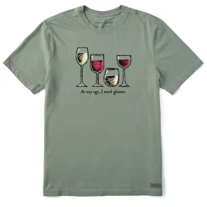 Bold Statement Men's I Need Wine Glasses Short Sleeve Tee
