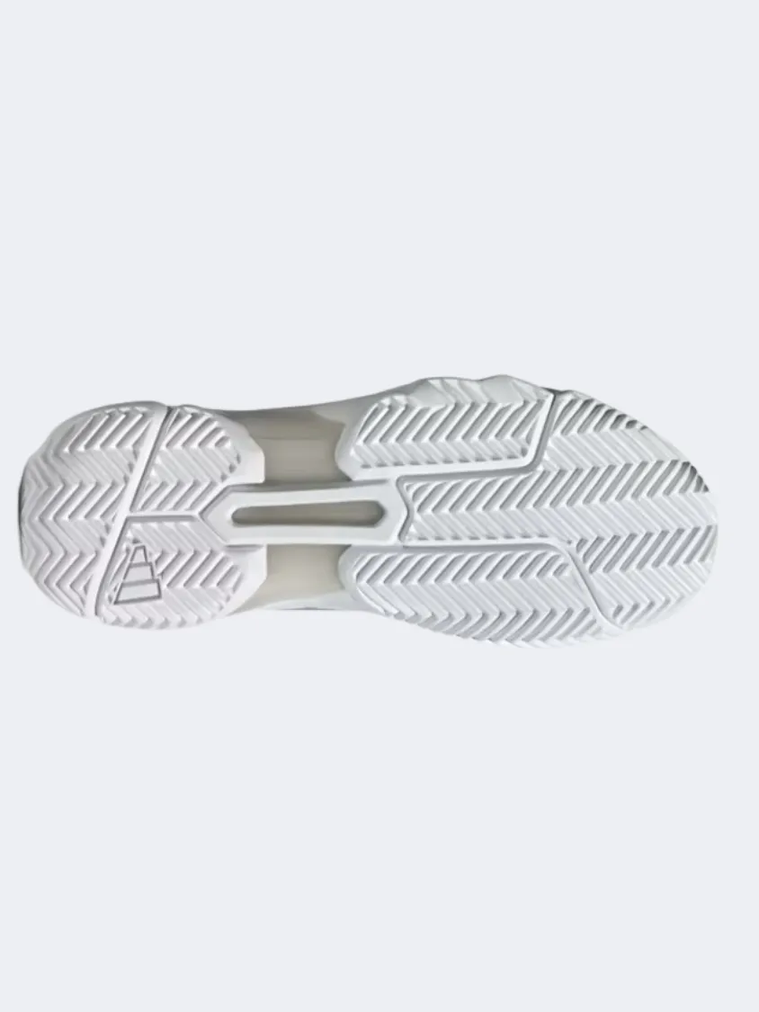 Adidas Courtjam Control 3 Women Tennis Shoes White/Silver/Grey Dynamic Flex Grooves