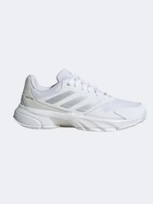 Adidas Courtjam Control 3 Women Tennis Shoes White/Silver/Grey Shock Absorption Technology