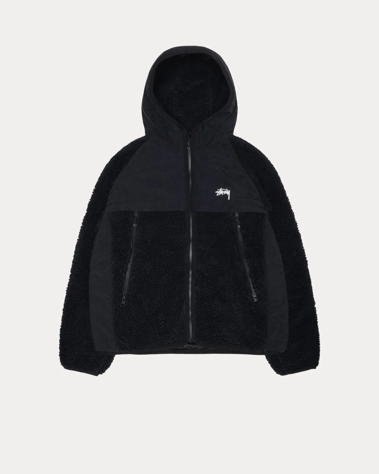 Everyday Layer Style SHERPA PANELED HOODED JACKET