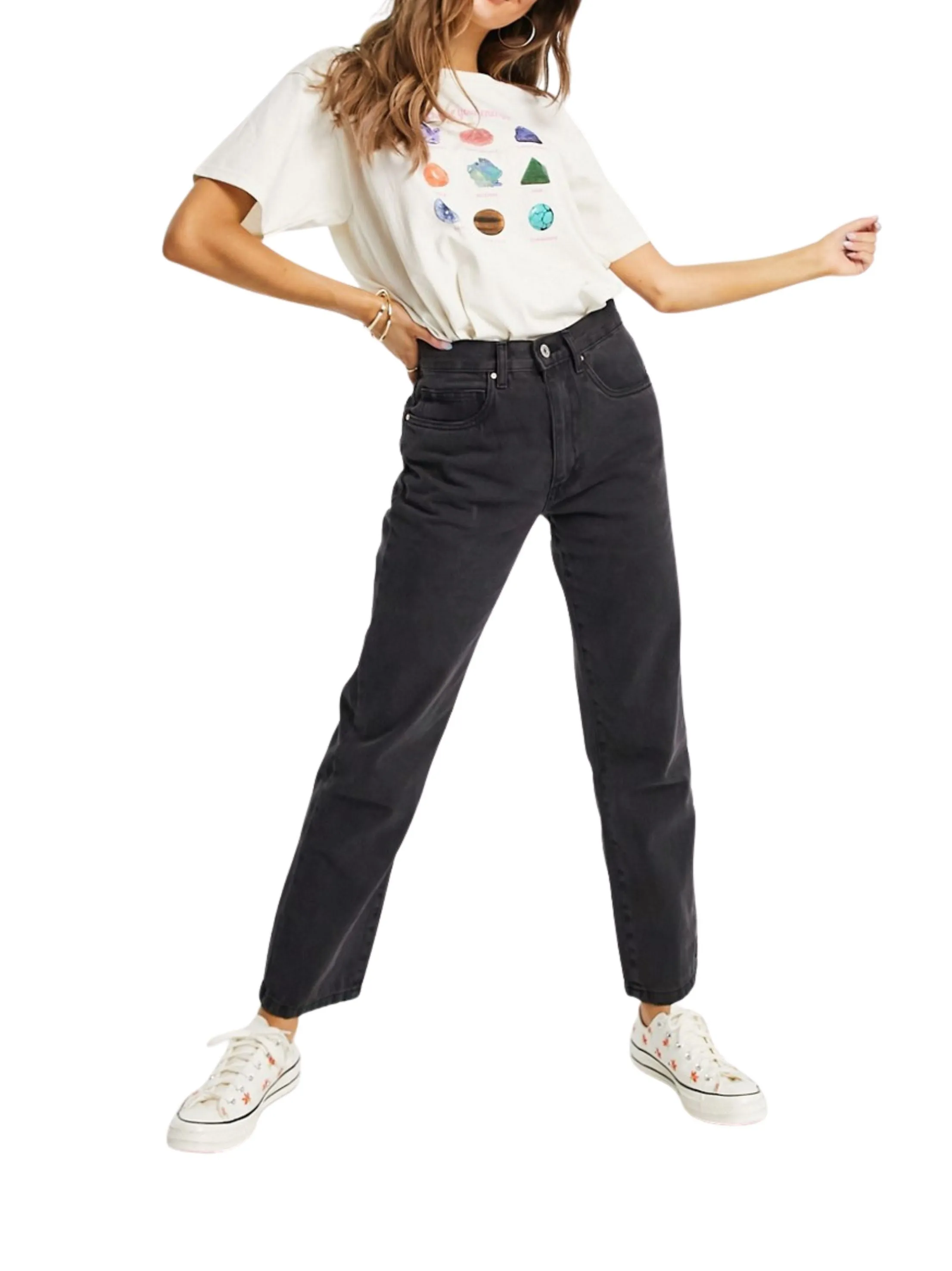 Clean Fashion Women's Washed Jeans,Black