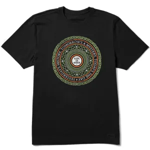 Seasonal Layering Casual Comfort Wear Men's Irish Wisdom Mandala Short Sleeve Crusher Tee