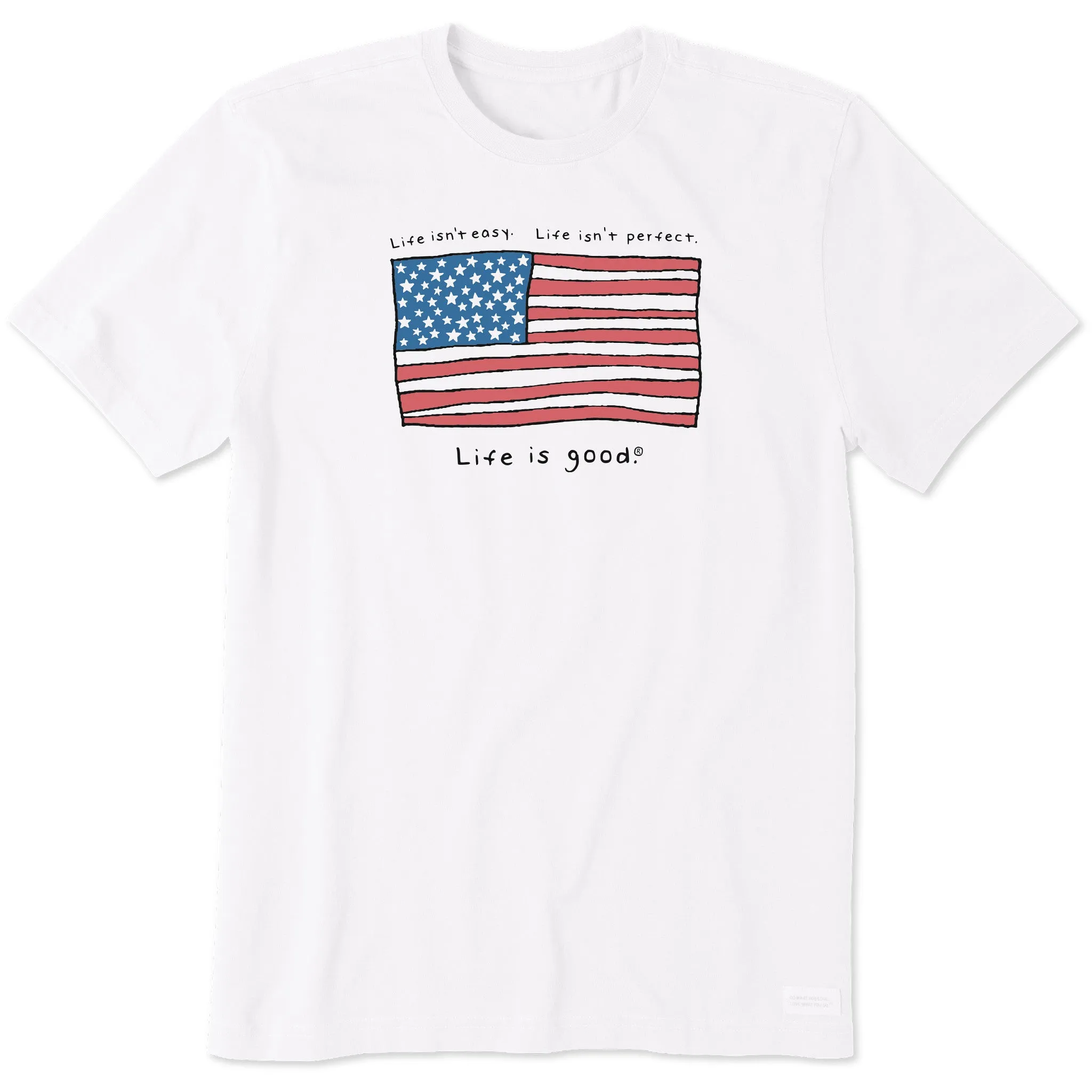 Men's Life is Good America Short Sleeve Crusher Tee QuickDryTechnology