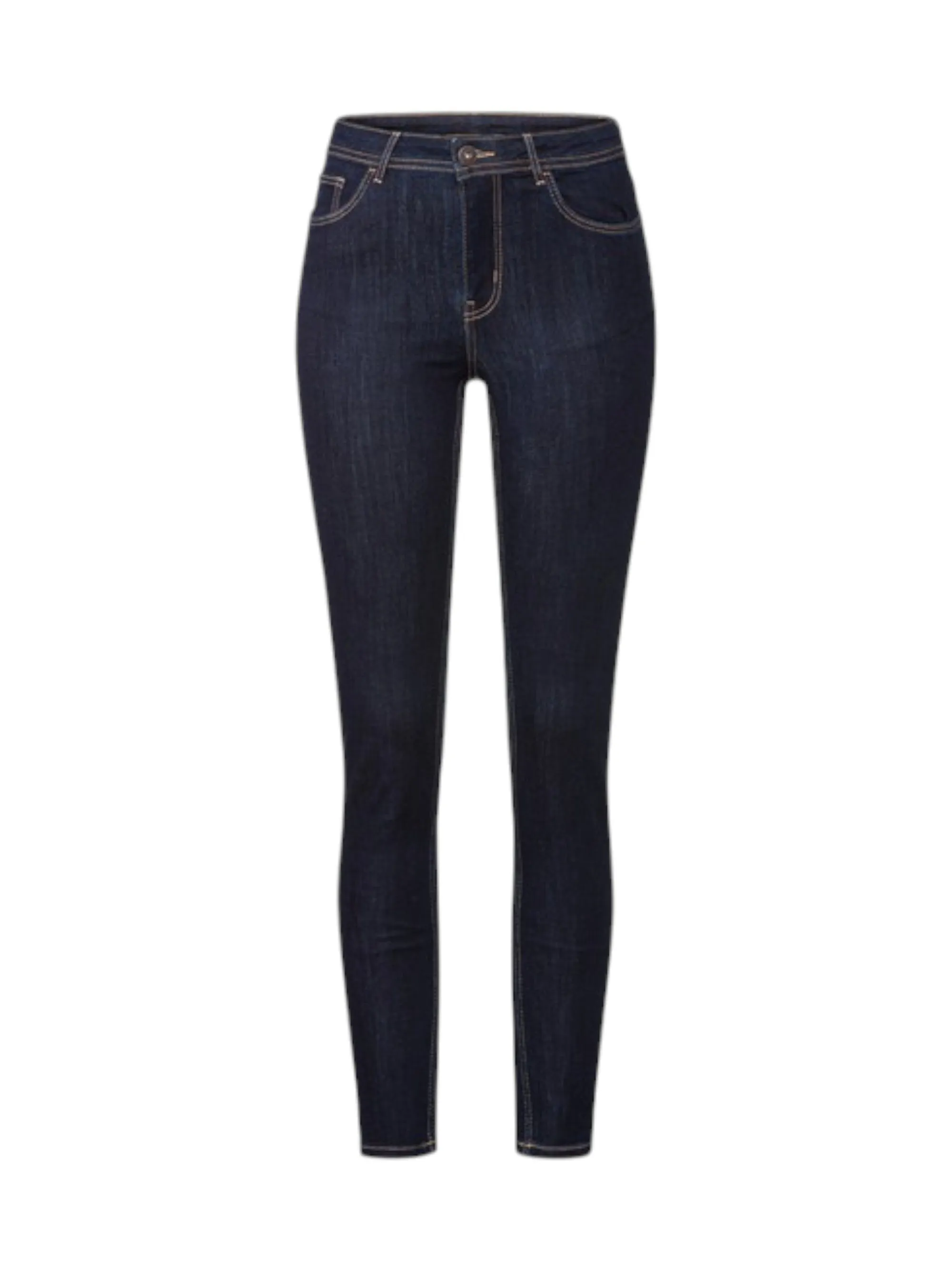 Women's Plain Skinny Jeans,Navy Relaxed Thigh Cut